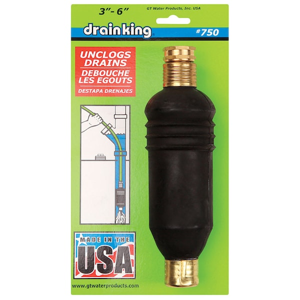 Drain King GT Water Products Drain King Drain Unclogger 11 in. L X 3 to 6 in. D 750